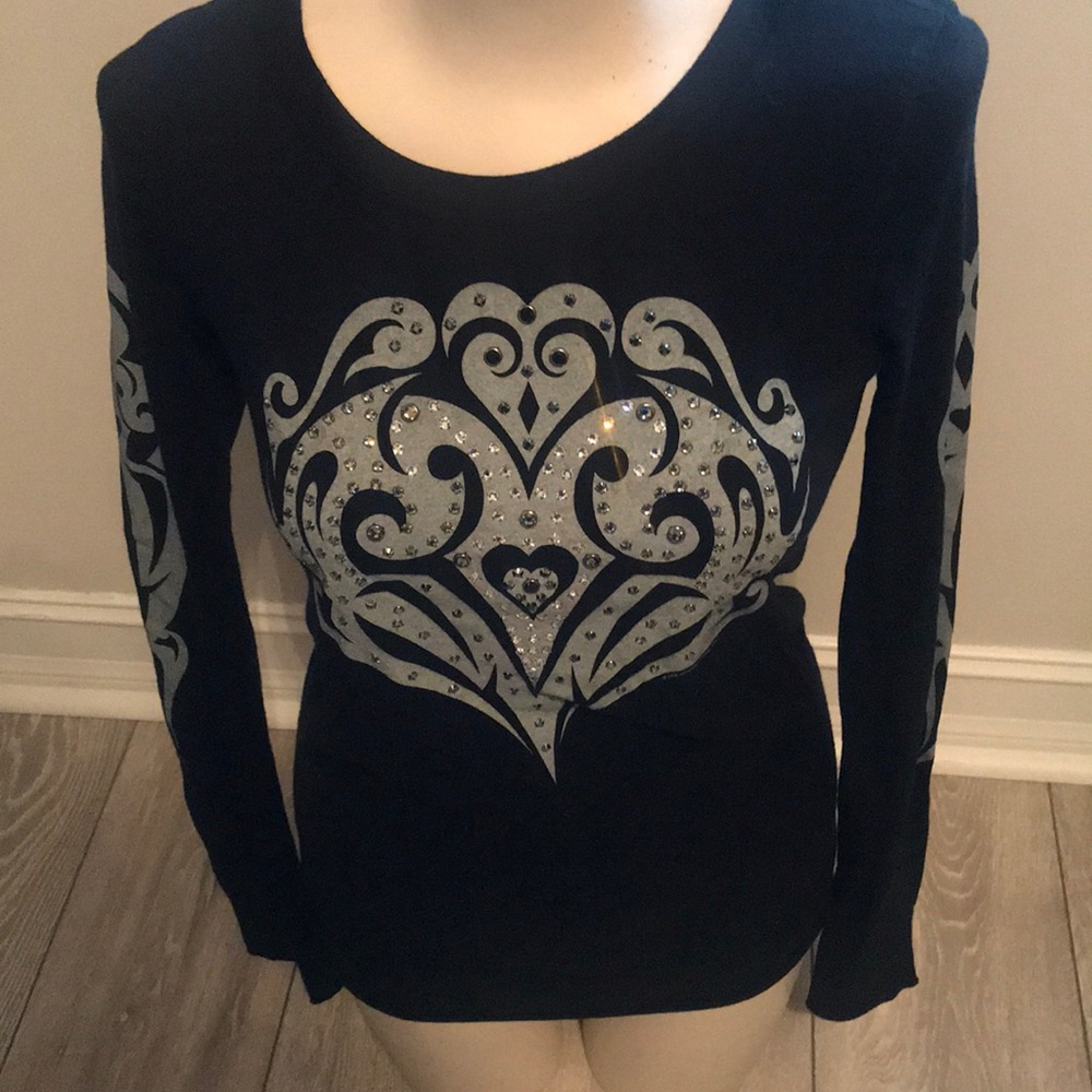 Bejeweled Ladies Top Size S